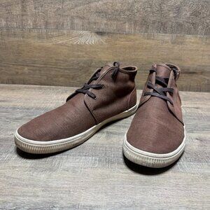 Toms Carlo Mid Brown Nutmeg Heritage Canvas Sneaker Men's Size 13